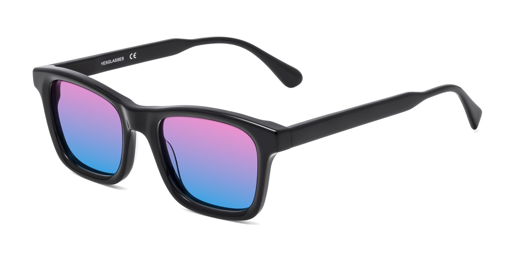 Angle of 1475 in Black with Pink / Blue Gradient Lenses