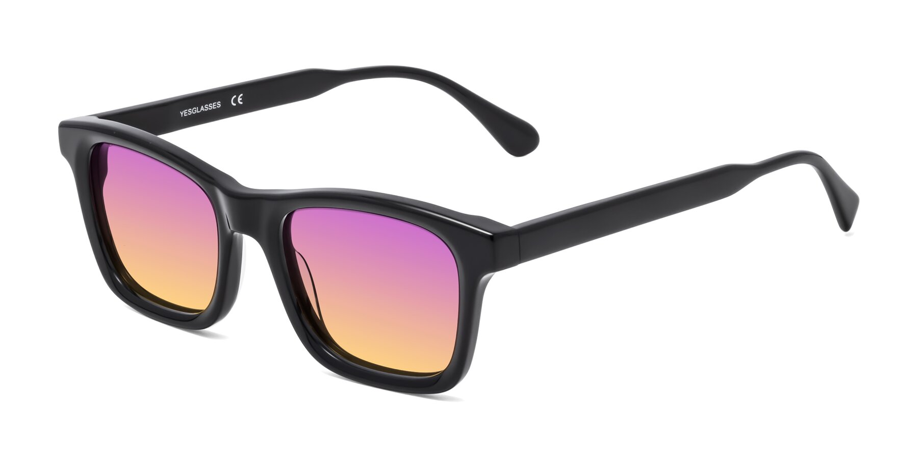 Angle of 1475 in Black with Purple / Yellow Gradient Lenses