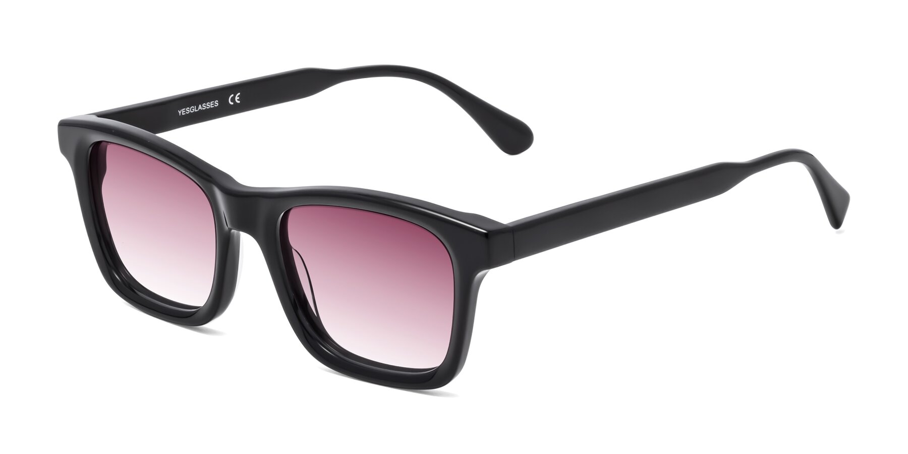 Angle of 1475 in Black with Wine Gradient Lenses