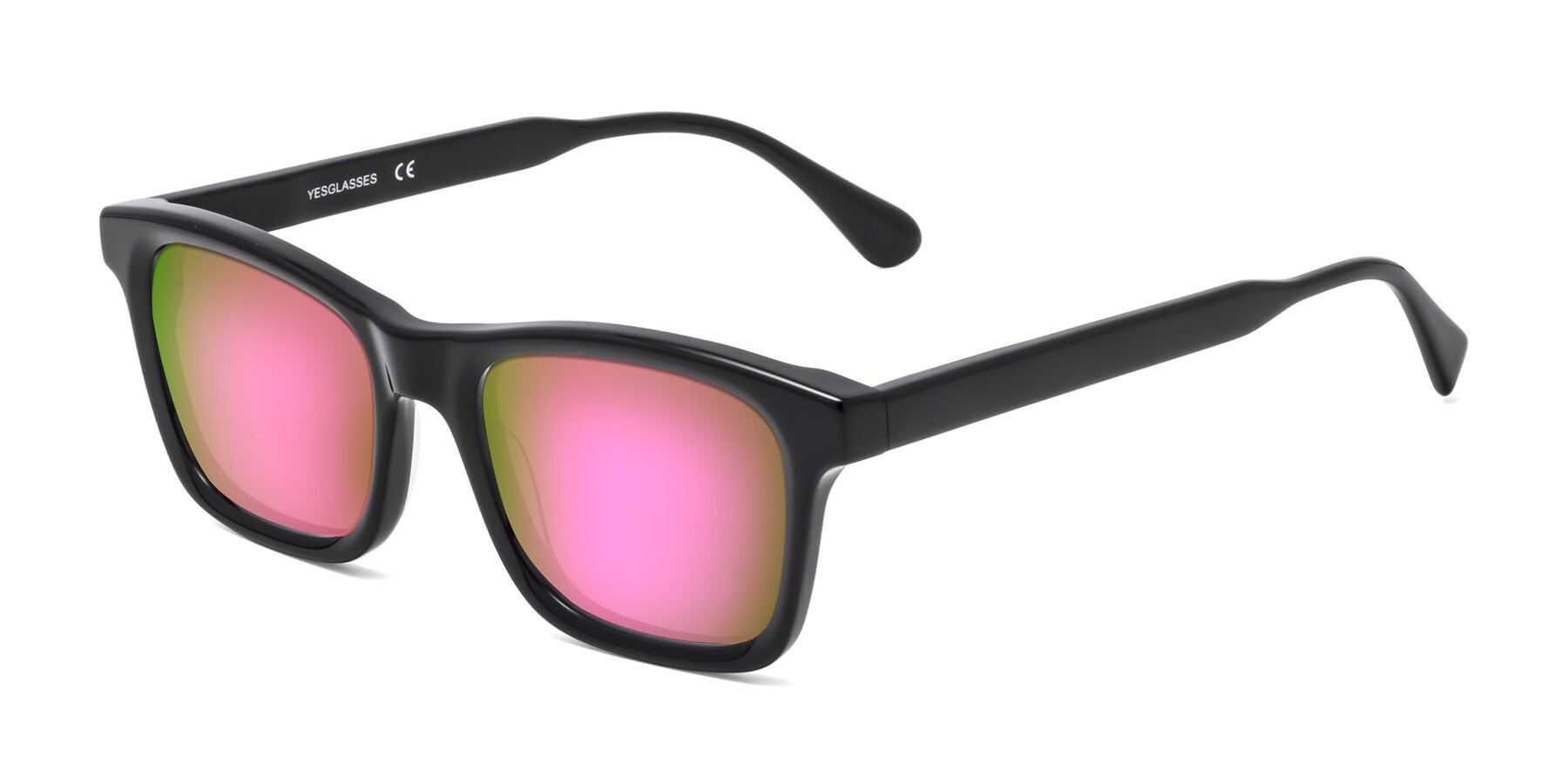 Angle of 1475 in Black with Pink Mirrored Lenses
