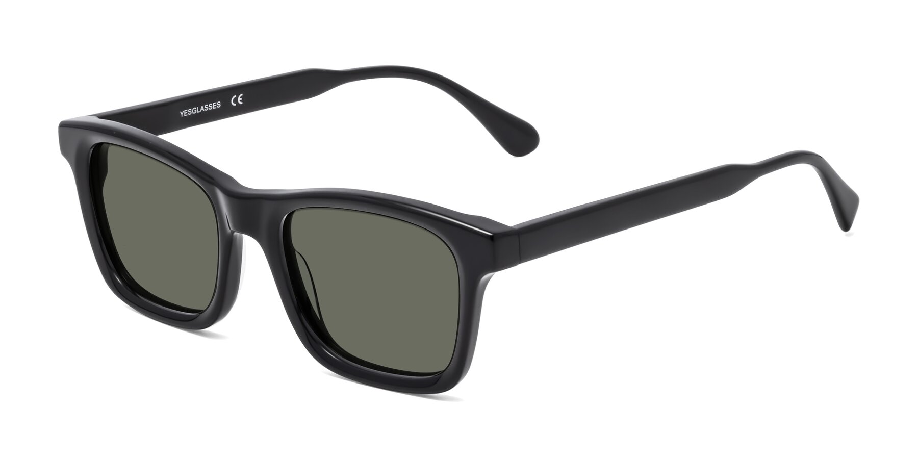 Angle of 1475 in Black with Gray Polarized Lenses