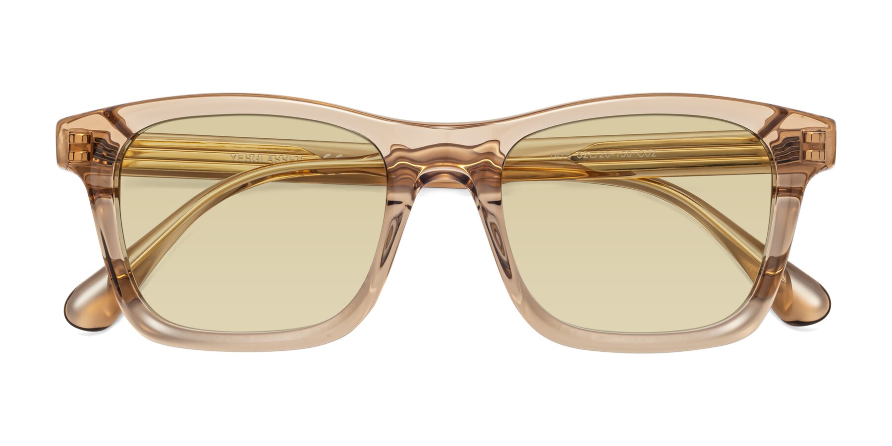 Folded Front of 1475 in Caramel with Light Champagne Tinted Lenses