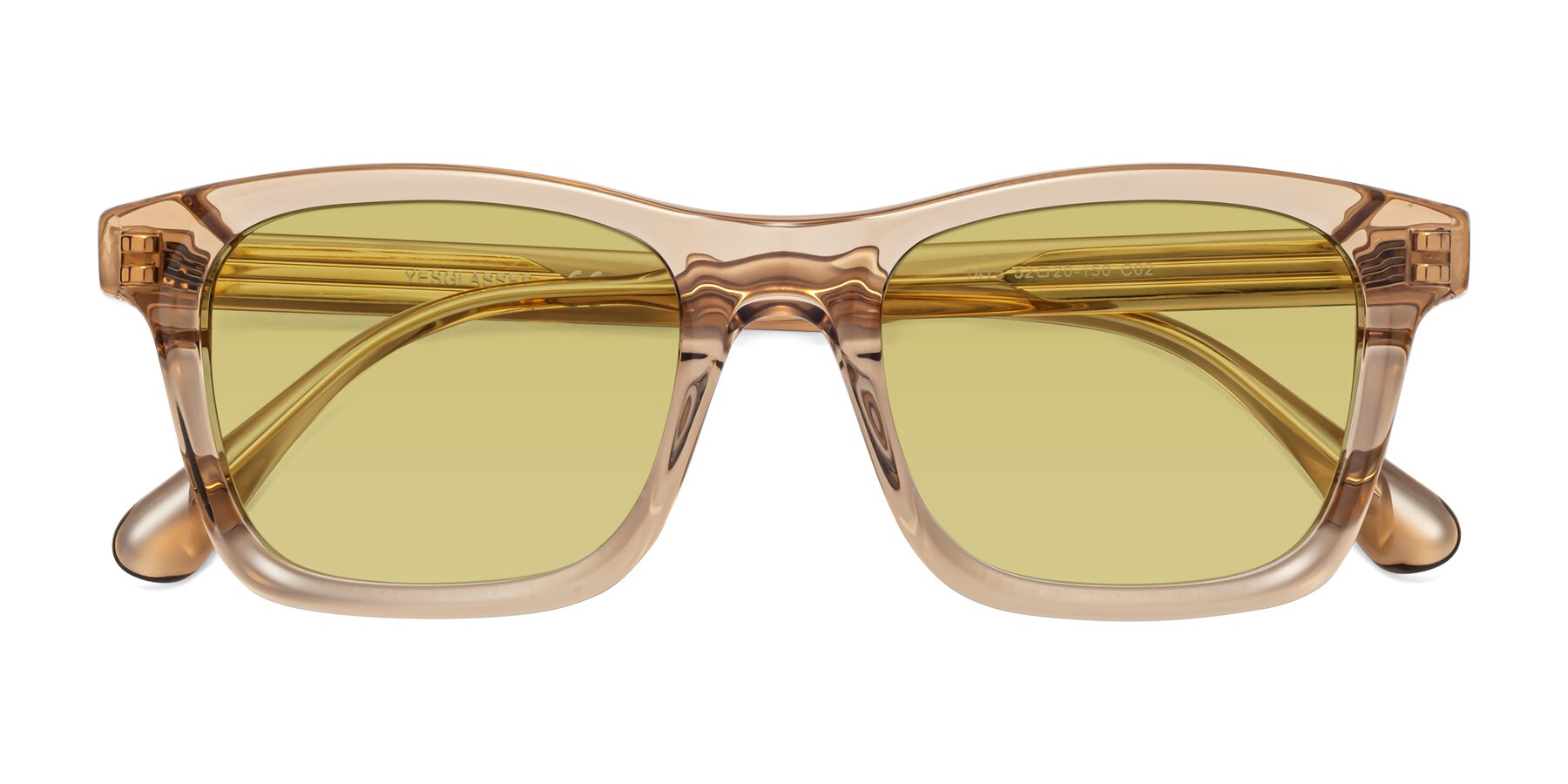 Folded Front of 1475 in Caramel with Medium Champagne Tinted Lenses