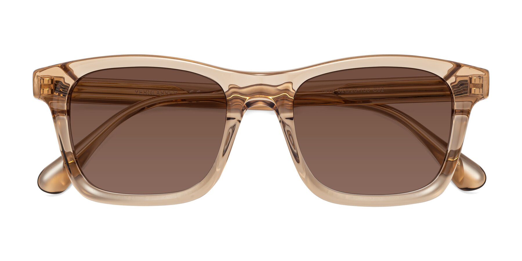 Folded Front of 1475 in Caramel with Brown Tinted Lenses
