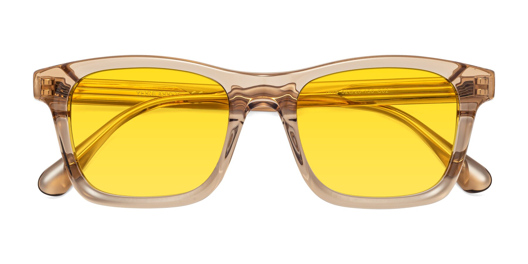 Folded Front of 1475 in Caramel with Yellow Tinted Lenses