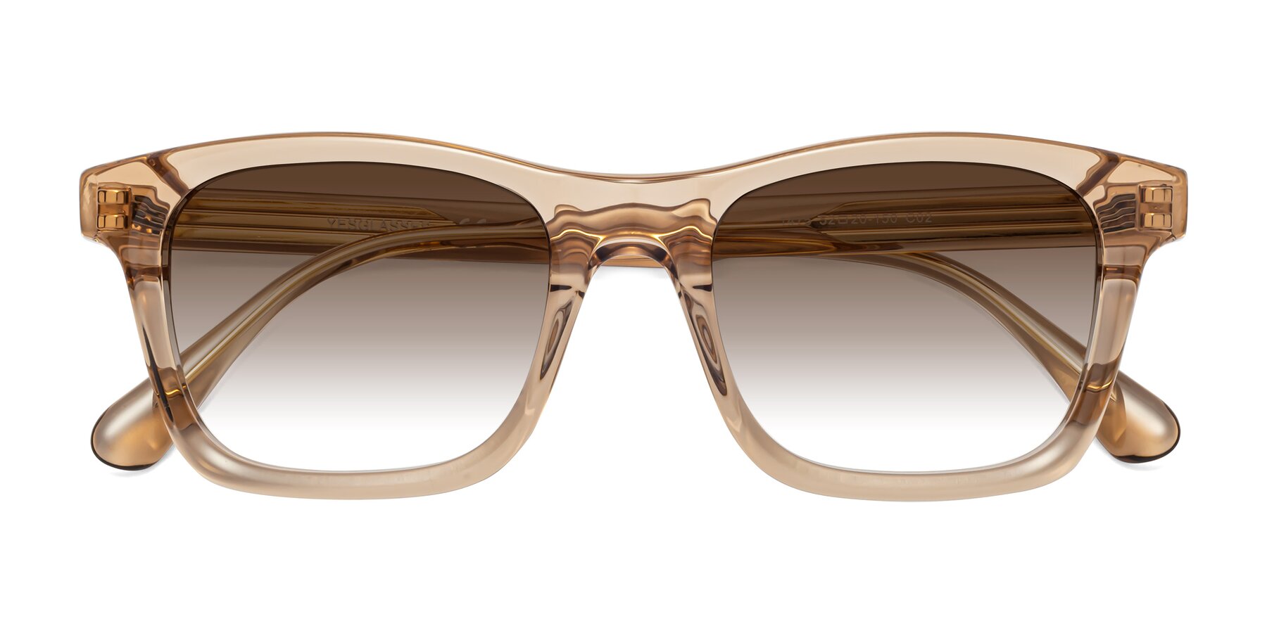Folded Front of 1475 in Caramel with Brown Gradient Lenses