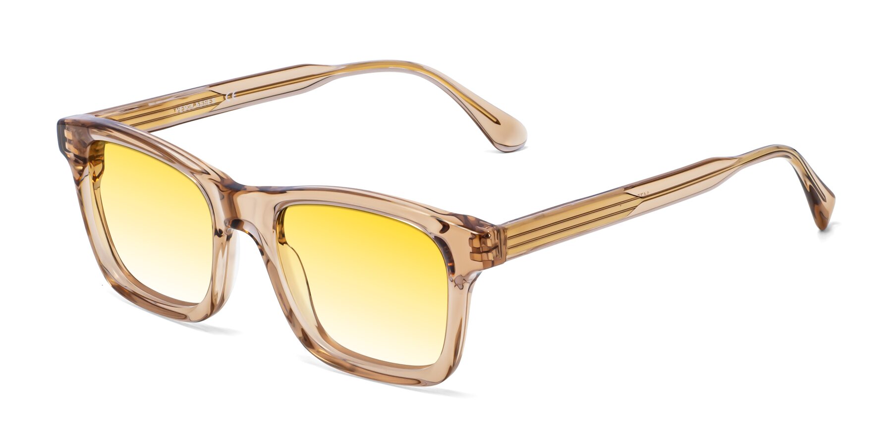 Angle of 1475 in Caramel with Yellow Gradient Lenses