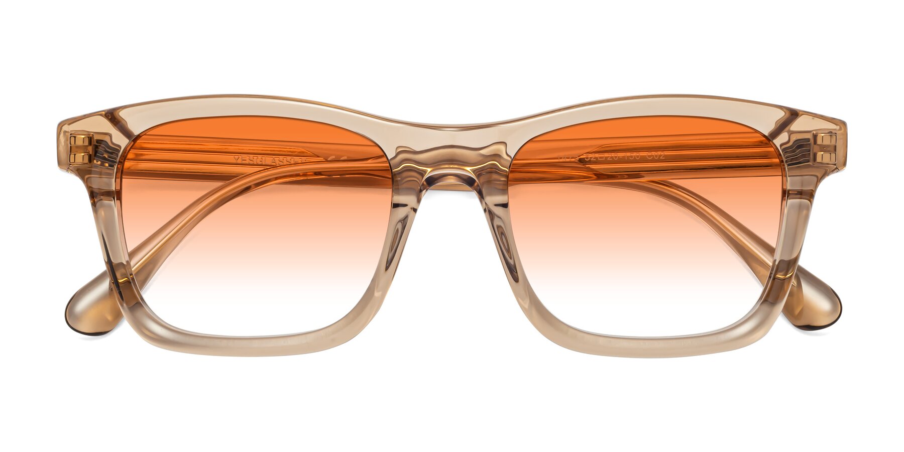Folded Front of 1475 in Caramel with Orange Gradient Lenses