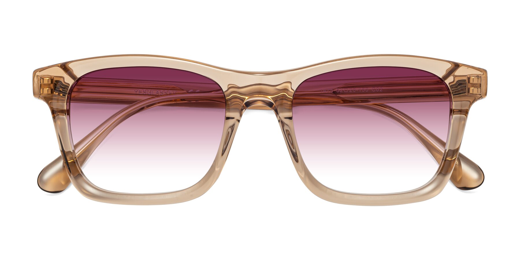 Folded Front of 1475 in Caramel with Wine Gradient Lenses