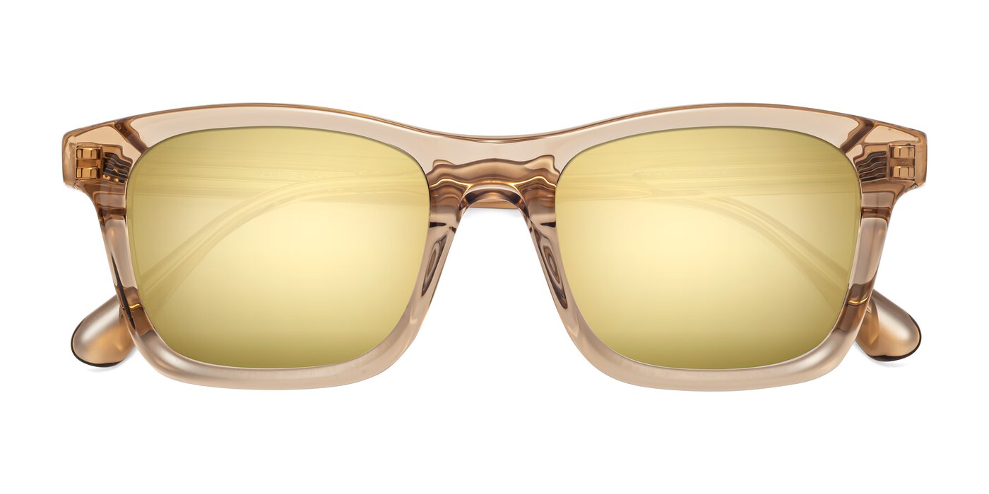1475 - Caramel Flash Mirrored Sunglasses