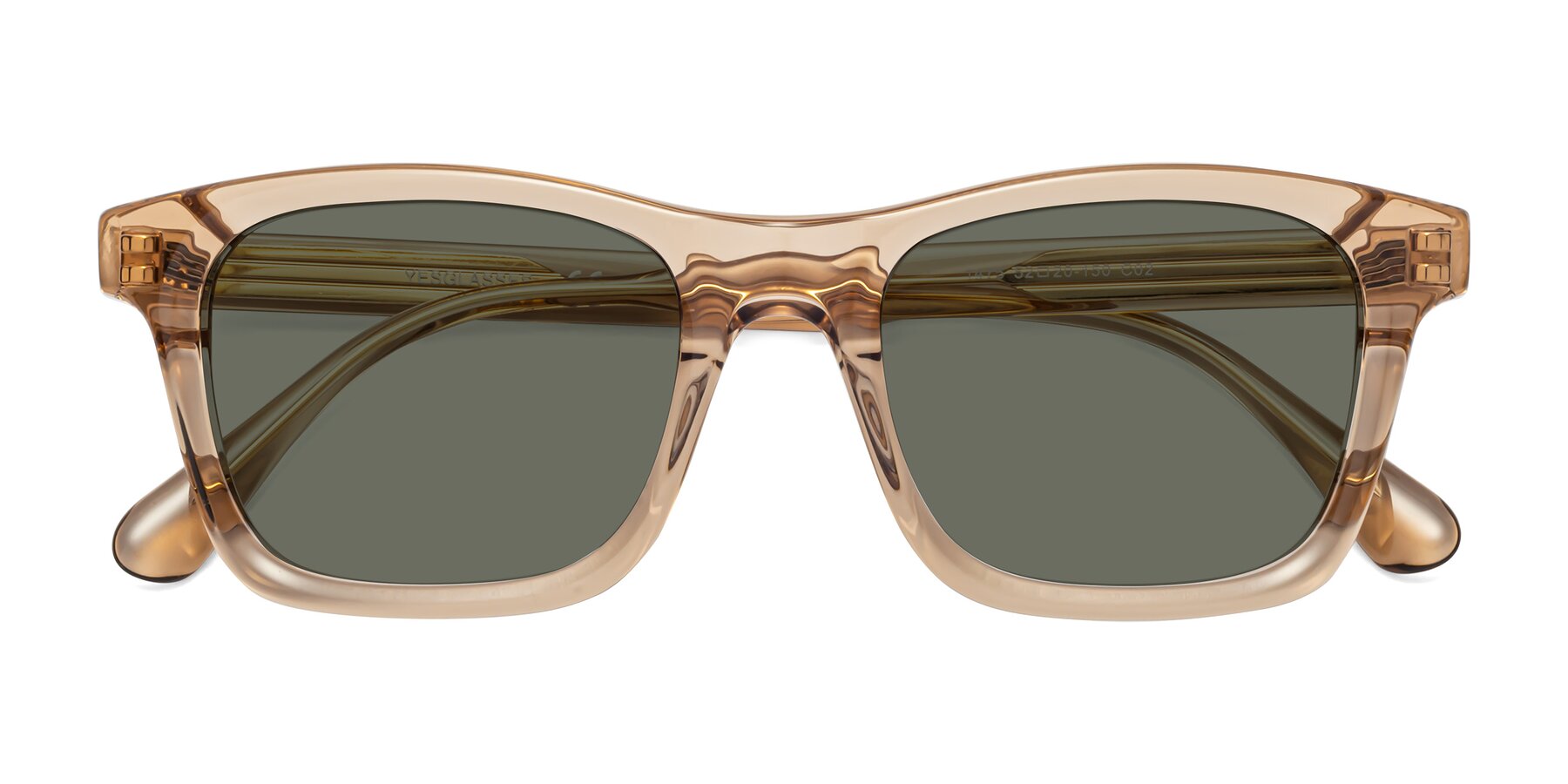 Folded Front of 1475 in Caramel with Gray Polarized Lenses