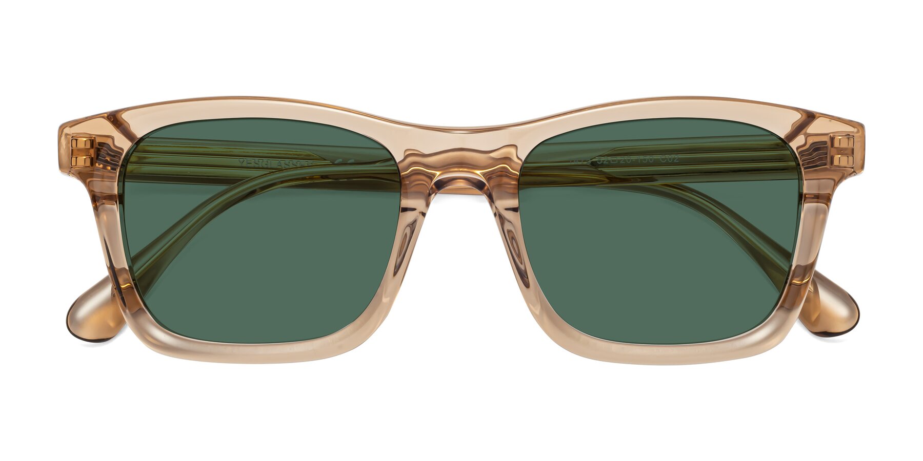 Folded Front of 1475 in Caramel with Green Polarized Lenses