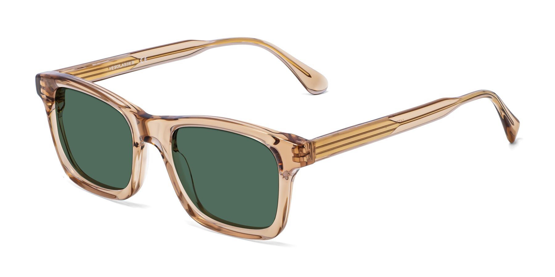 Angle of 1475 in Caramel with Green Polarized Lenses
