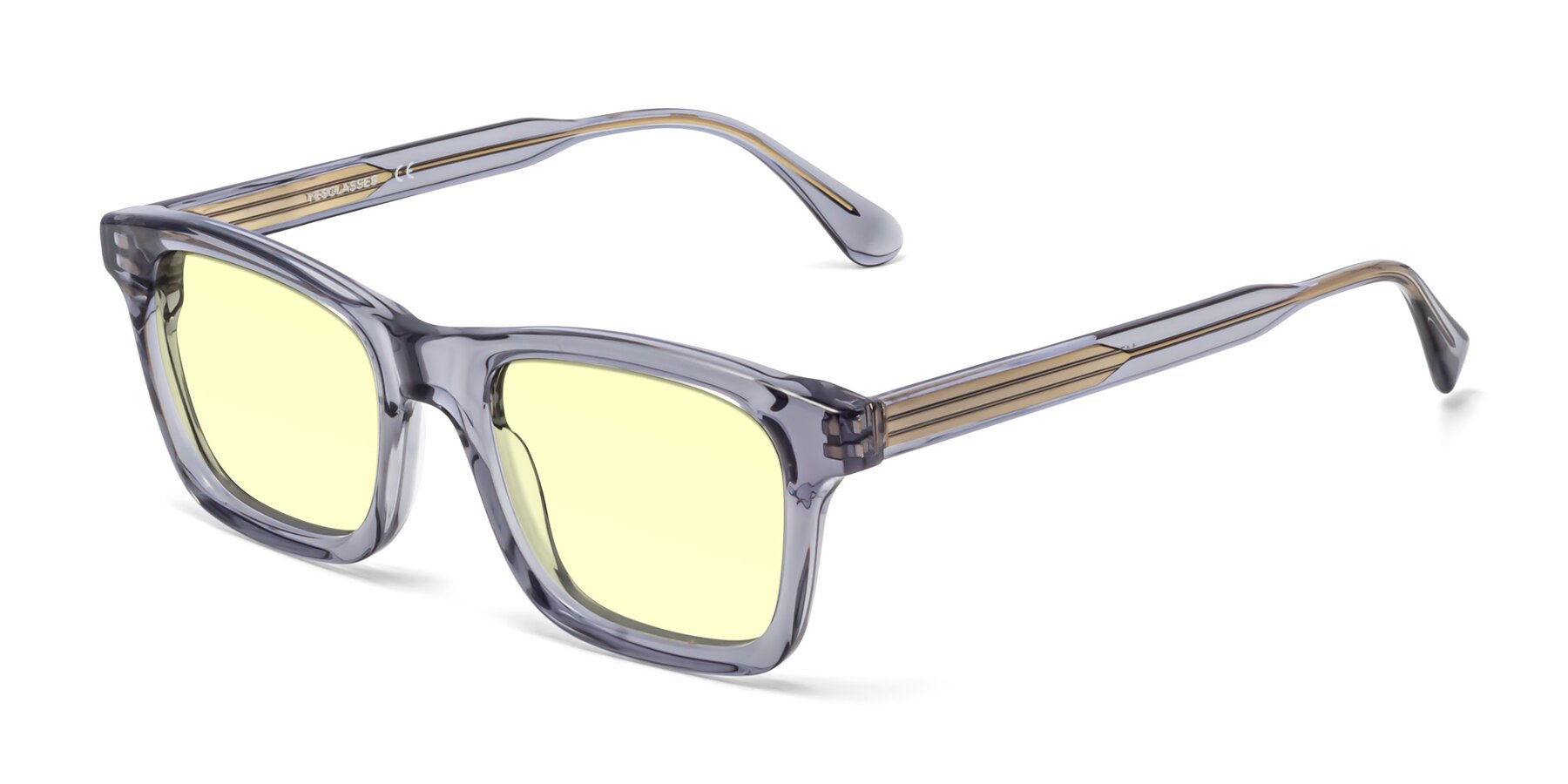 Angle of 1475 in Transparent Gray with Light Yellow Tinted Lenses