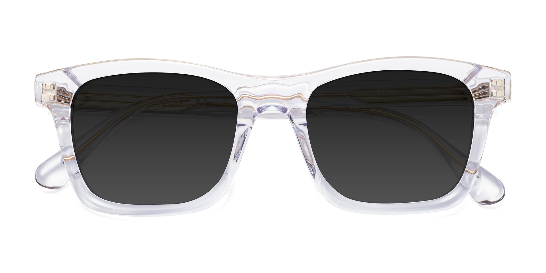 Folded Front of 1475 in Clear with Gray Polarized TAC Lenses