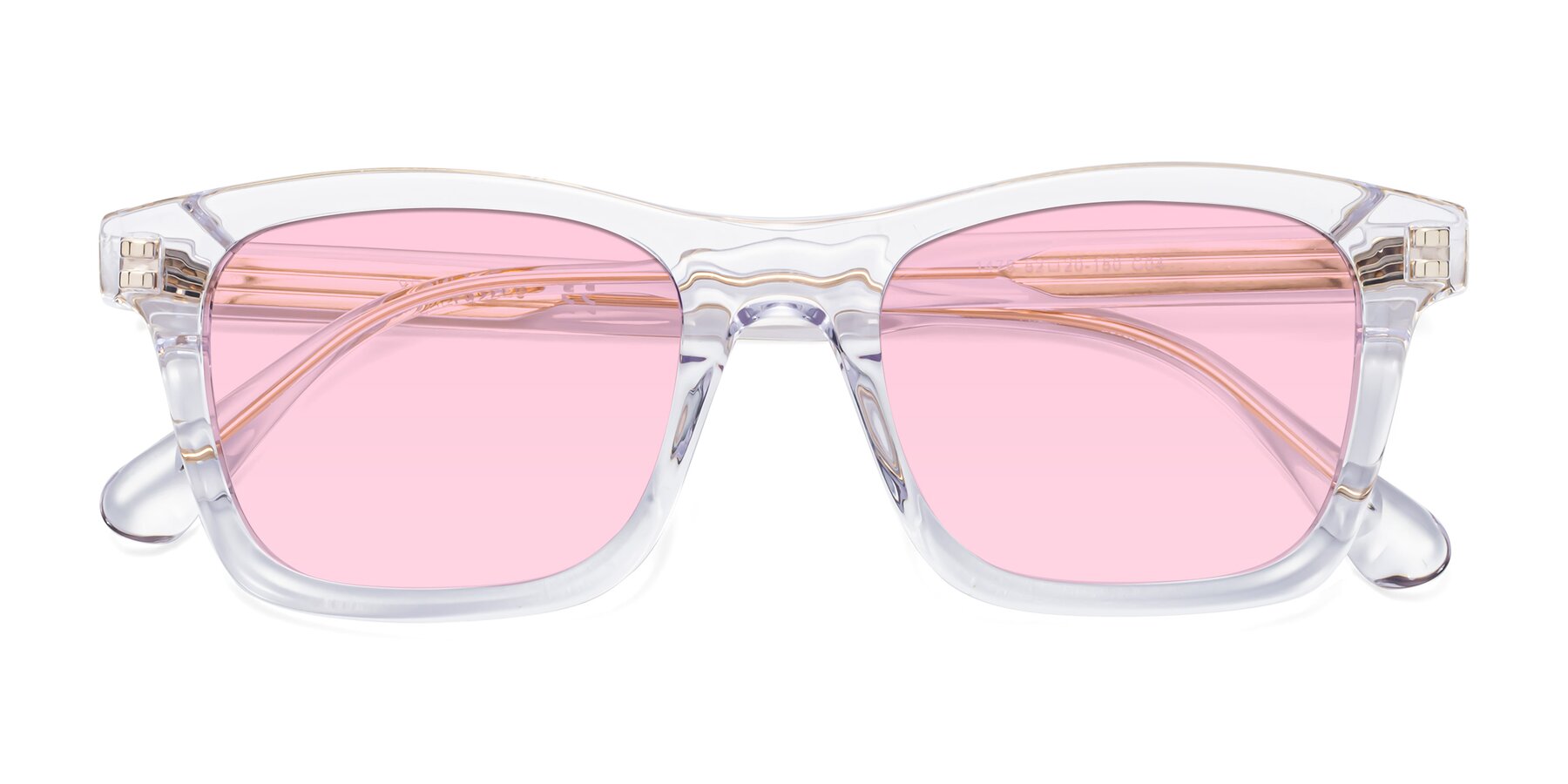 Folded Front of 1475 in Clear with Light Pink Tinted Lenses