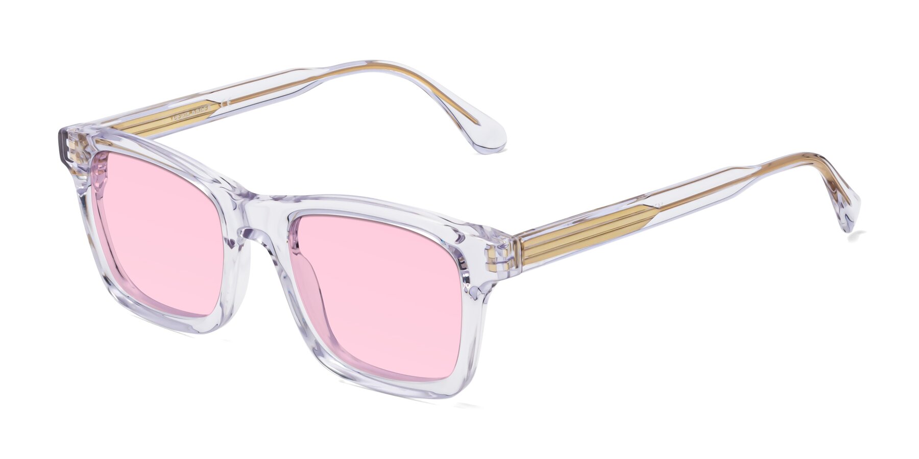 Angle of 1475 in Clear with Light Pink Tinted Lenses