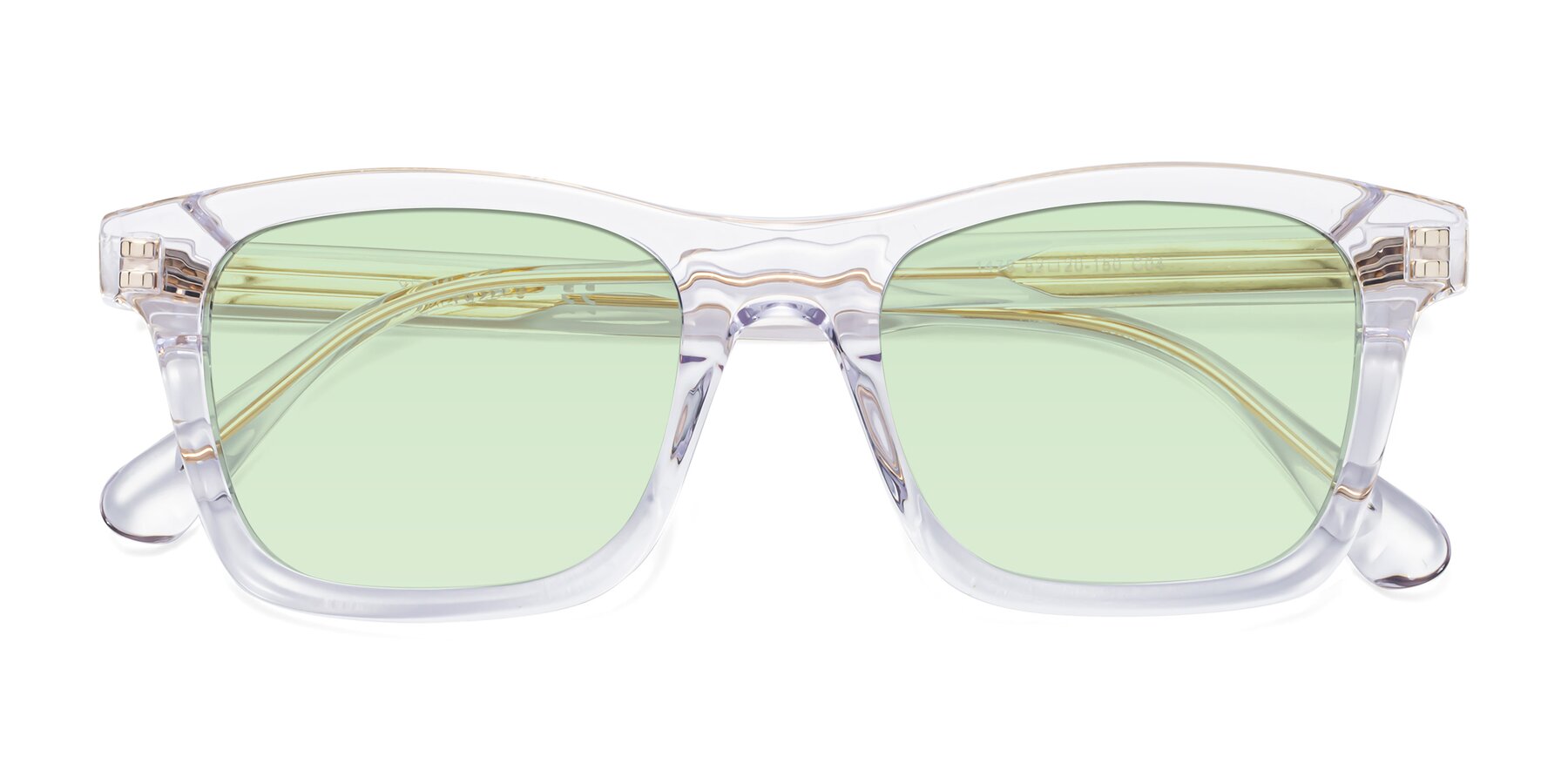 Folded Front of 1475 in Clear with Light Green Tinted Lenses