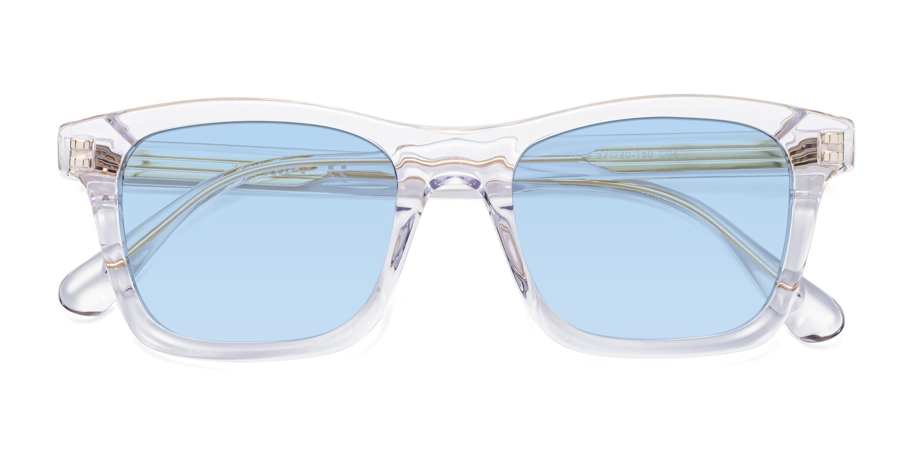 Folded Front of 1475 in Clear with Light Blue Tinted Lenses