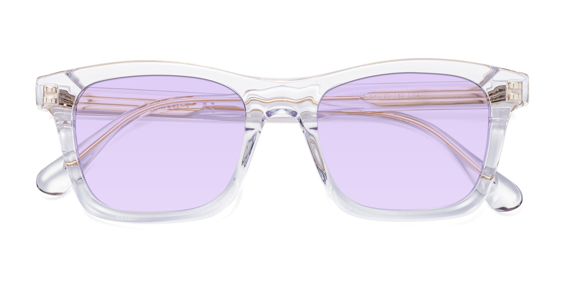 Folded Front of 1475 in Clear with Light Purple Tinted Lenses