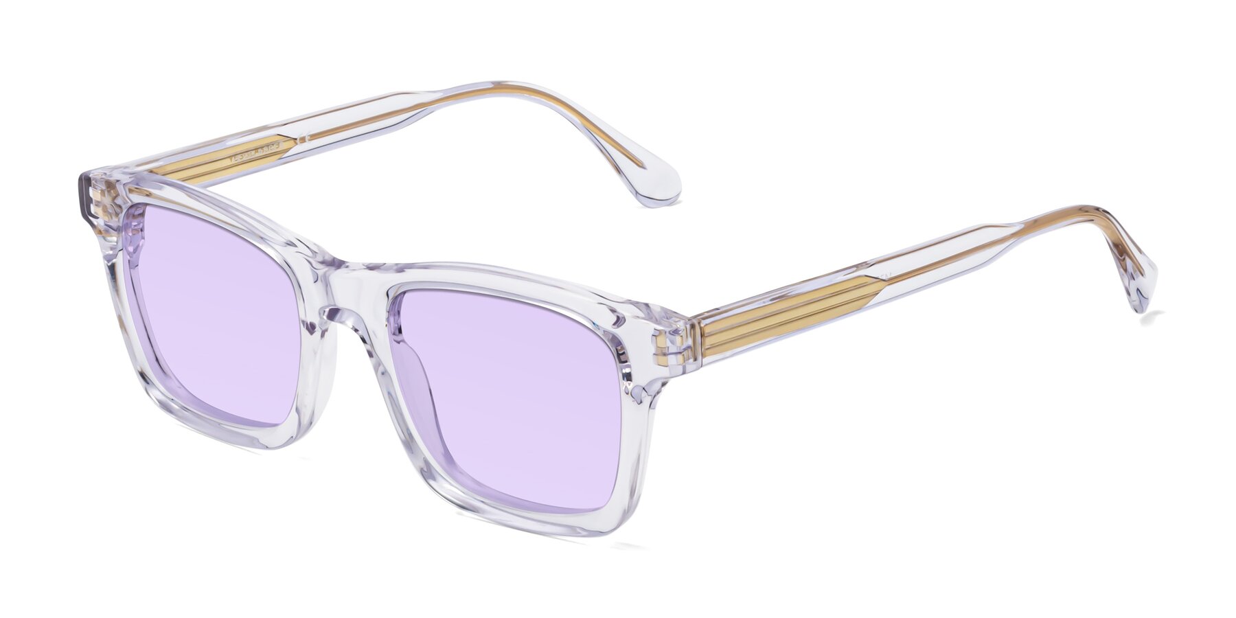 Angle of 1475 in Clear with Light Purple Tinted Lenses