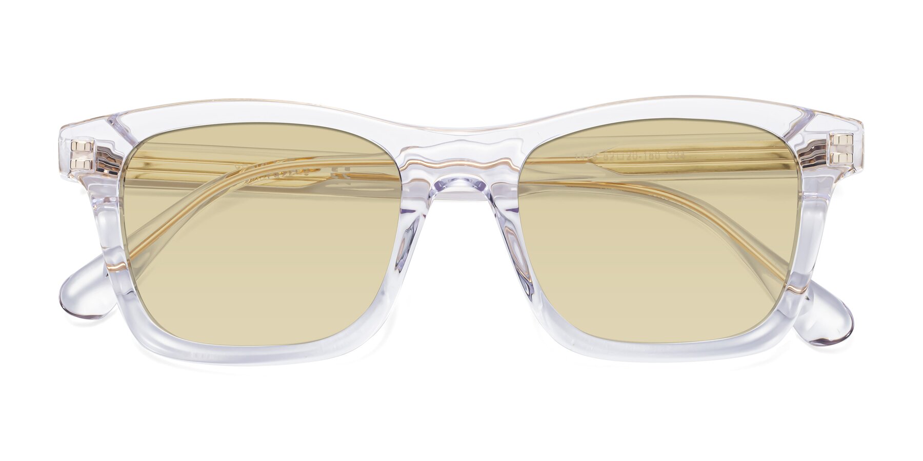 Folded Front of 1475 in Clear with Light Champagne Tinted Lenses