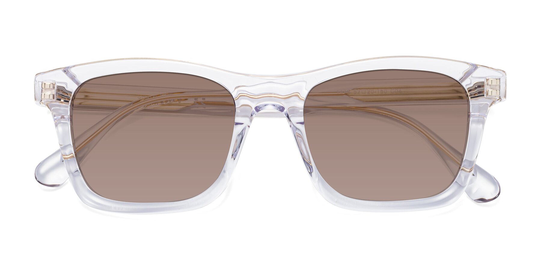 Folded Front of 1475 in Clear with Medium Brown Tinted Lenses