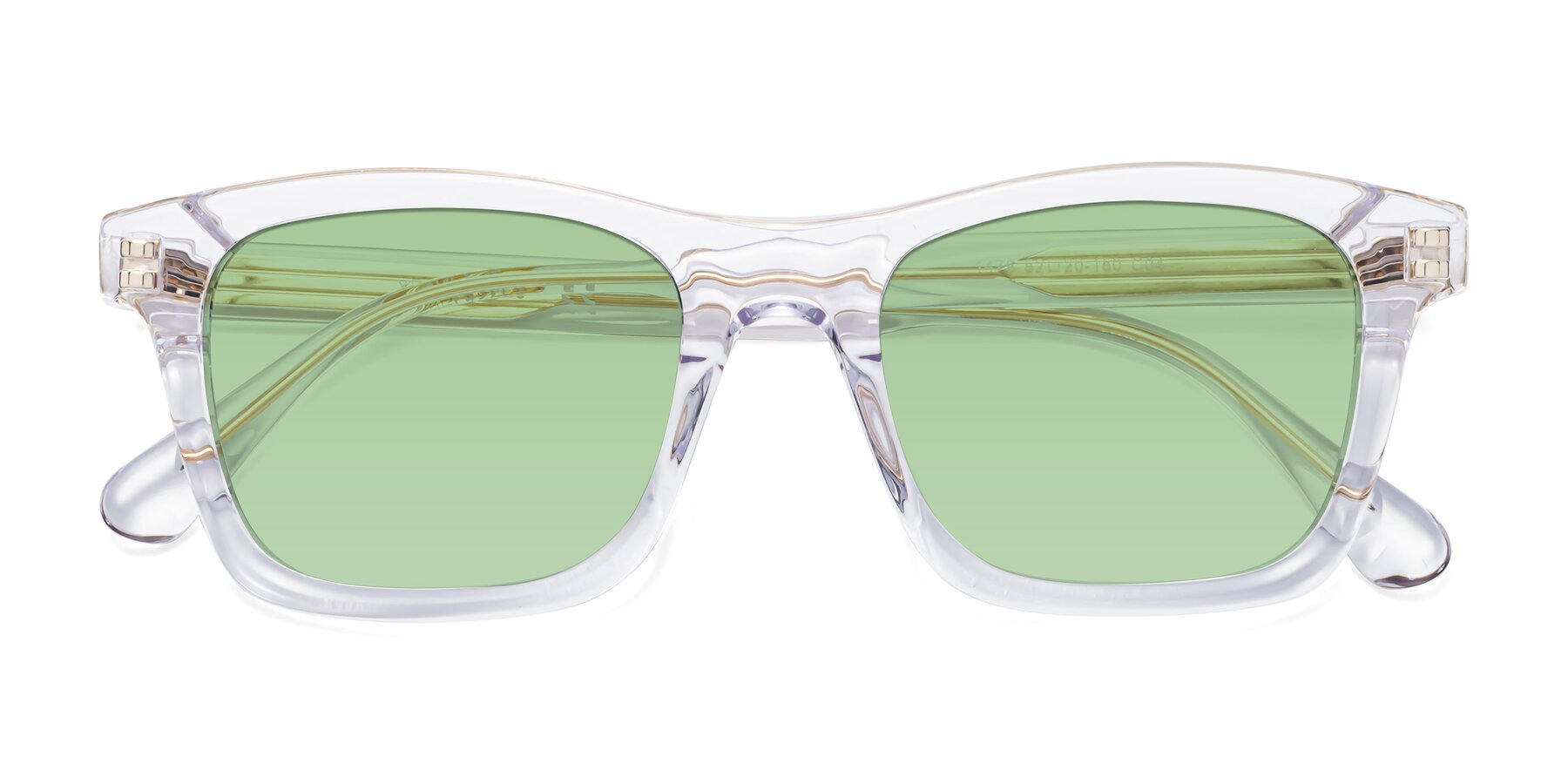 Folded Front of 1475 in Clear with Medium Green Tinted Lenses