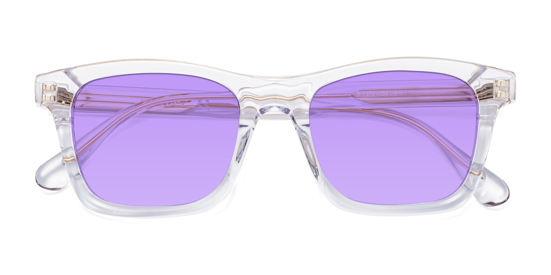 Folded Front of 1475 in Clear with Medium Purple Tinted Lenses