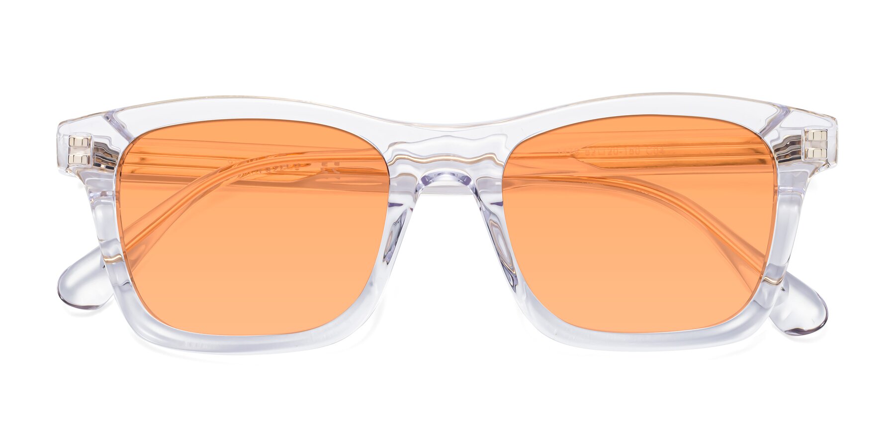 Folded Front of 1475 in Clear with Medium Orange Tinted Lenses