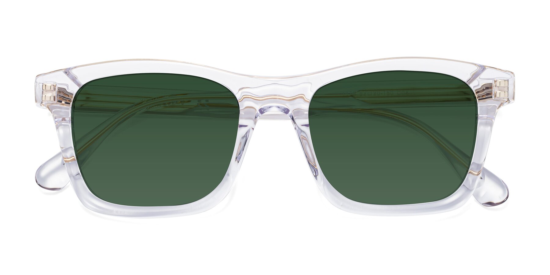 Folded Front of 1475 in Clear with Green Tinted Lenses