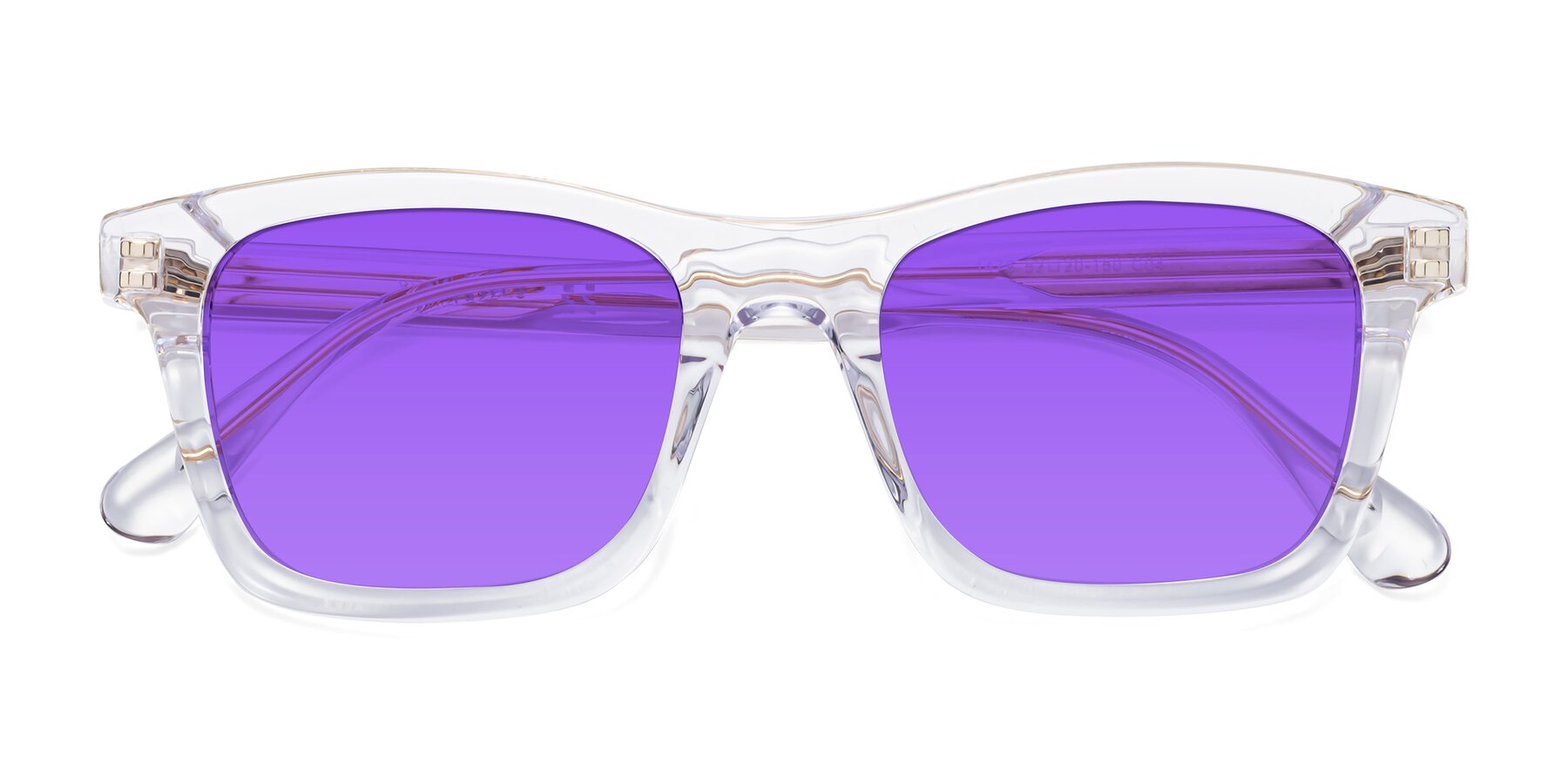 Folded Front of 1475 in Clear with Purple Tinted Lenses