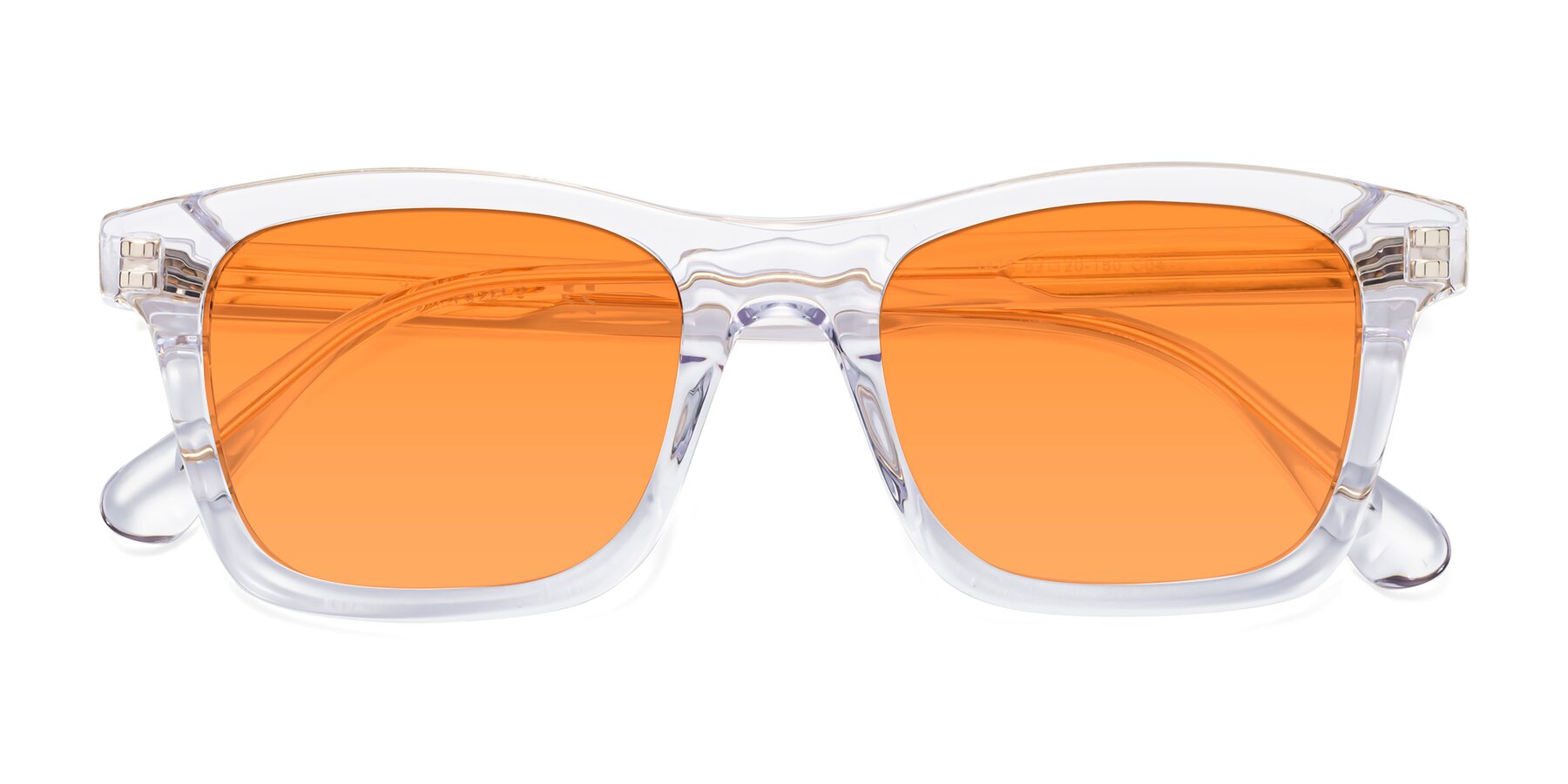 Folded Front of 1475 in Clear with Orange Tinted Lenses