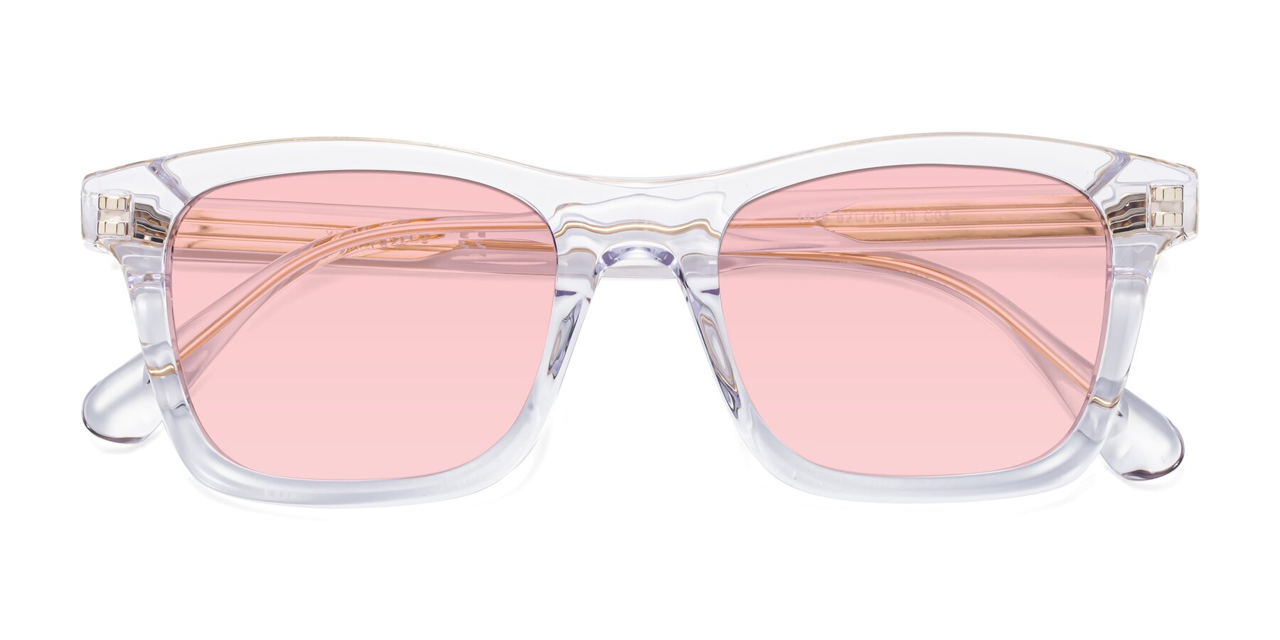 Folded Front of 1475 in Clear with Light Garnet Tinted Lenses