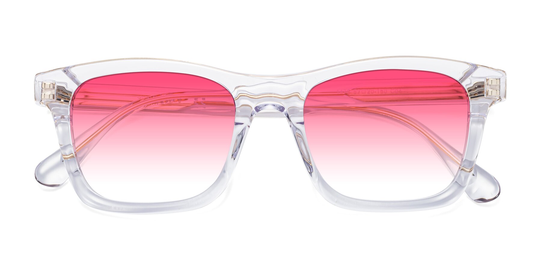 Folded Front of 1475 in Clear with Pink Gradient Lenses