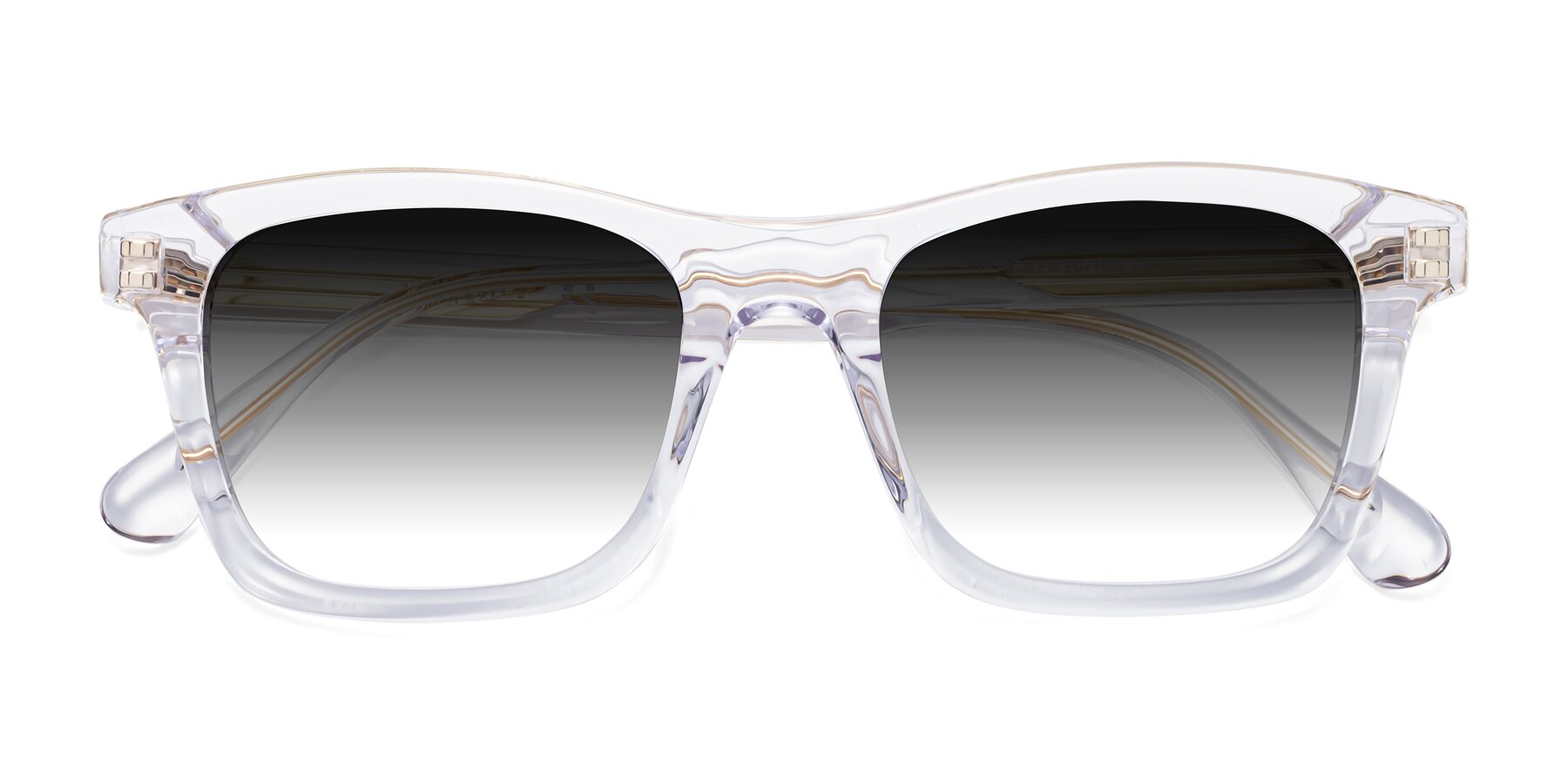 Folded Front of 1475 in Clear with Gray Gradient Lenses