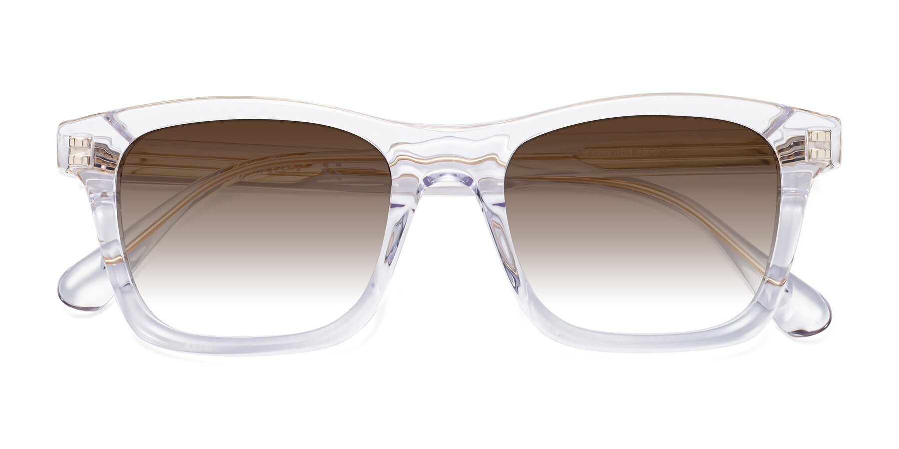 Folded Front of 1475 in Clear with Brown Gradient Lenses