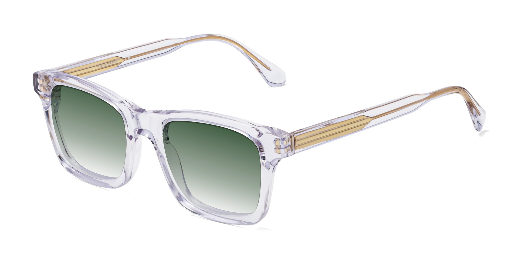 Angle of 1475 in Clear with Green Gradient Lenses