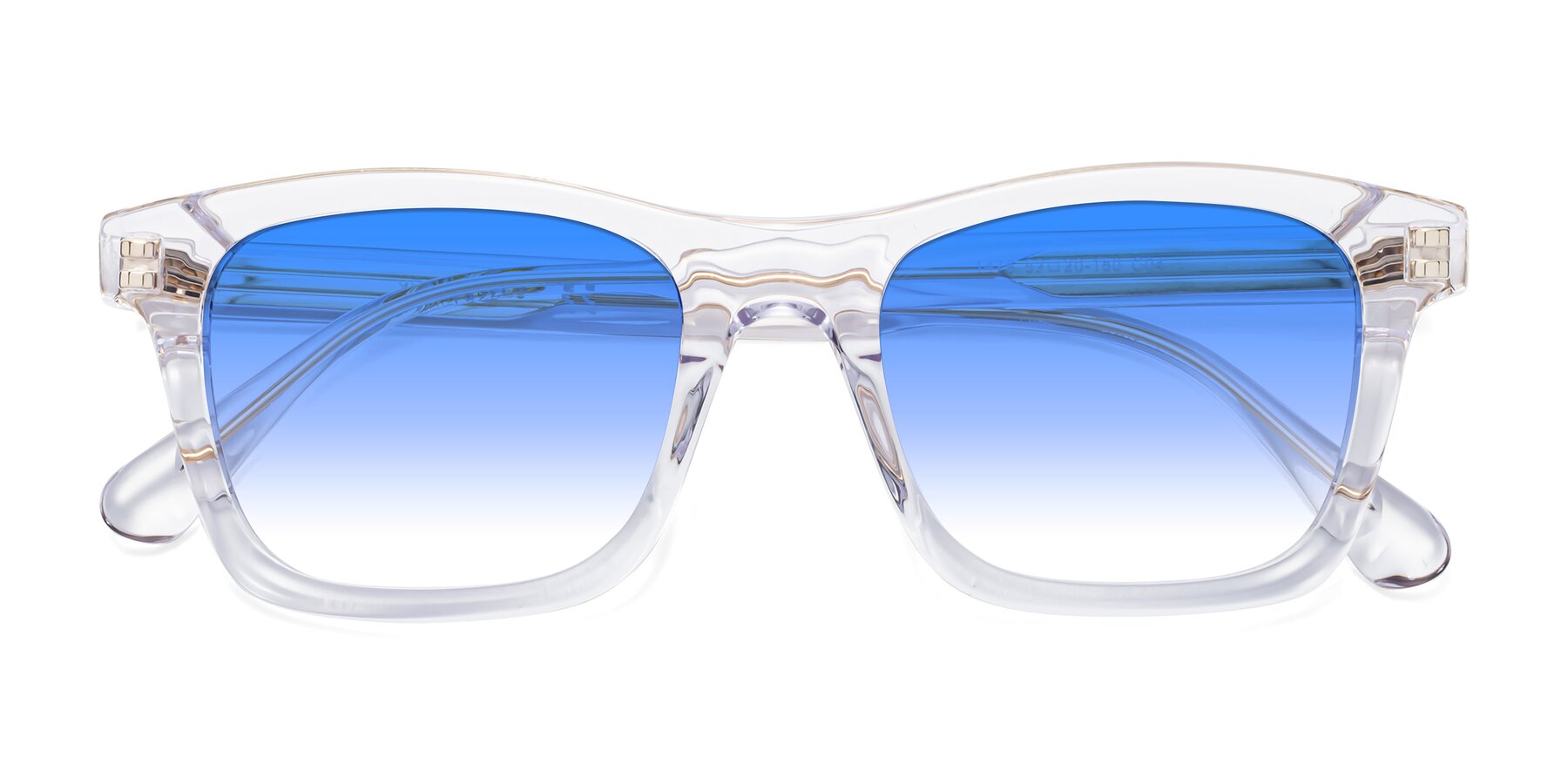 Folded Front of 1475 in Clear with Blue Gradient Lenses