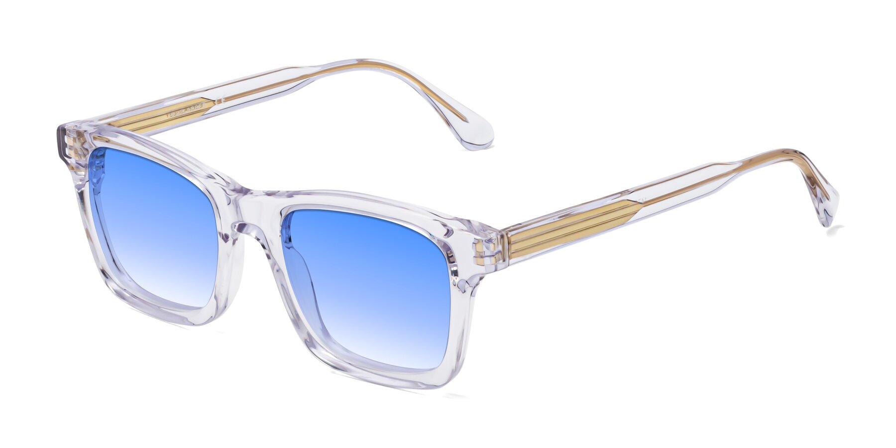 Angle of 1475 in Clear with Blue Gradient Lenses