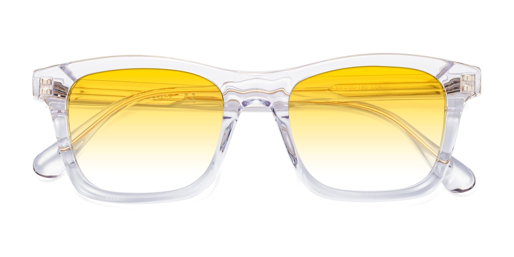 Folded Front of 1475 in Clear with Yellow Gradient Lenses