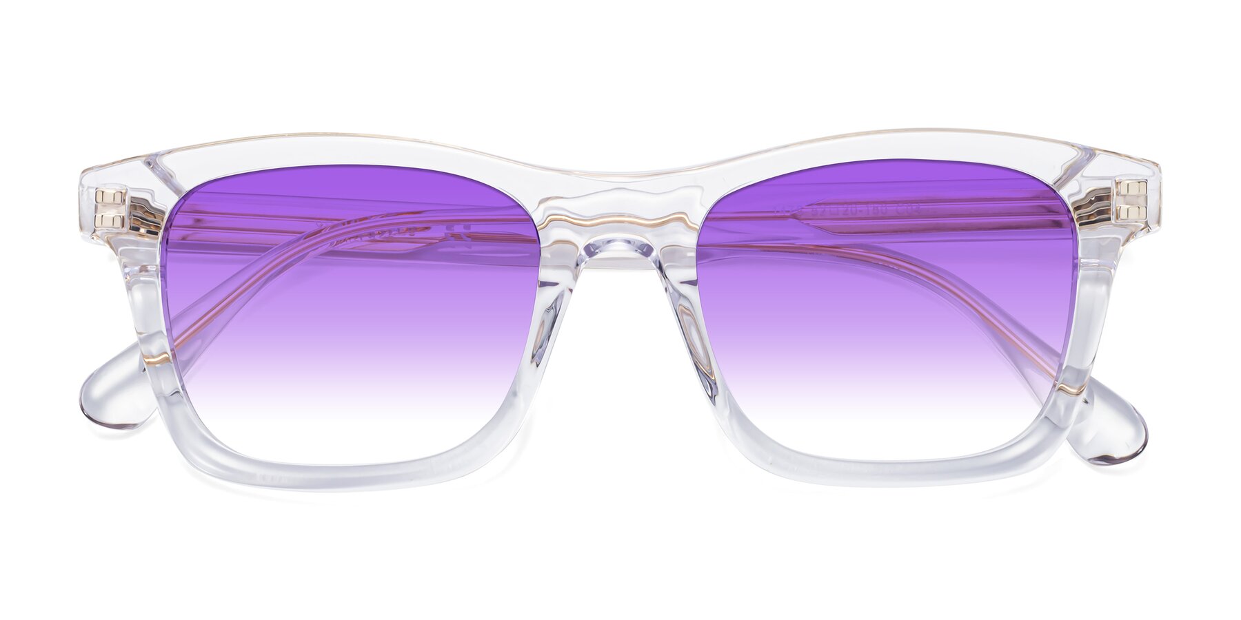 Folded Front of 1475 in Clear with Purple Gradient Lenses