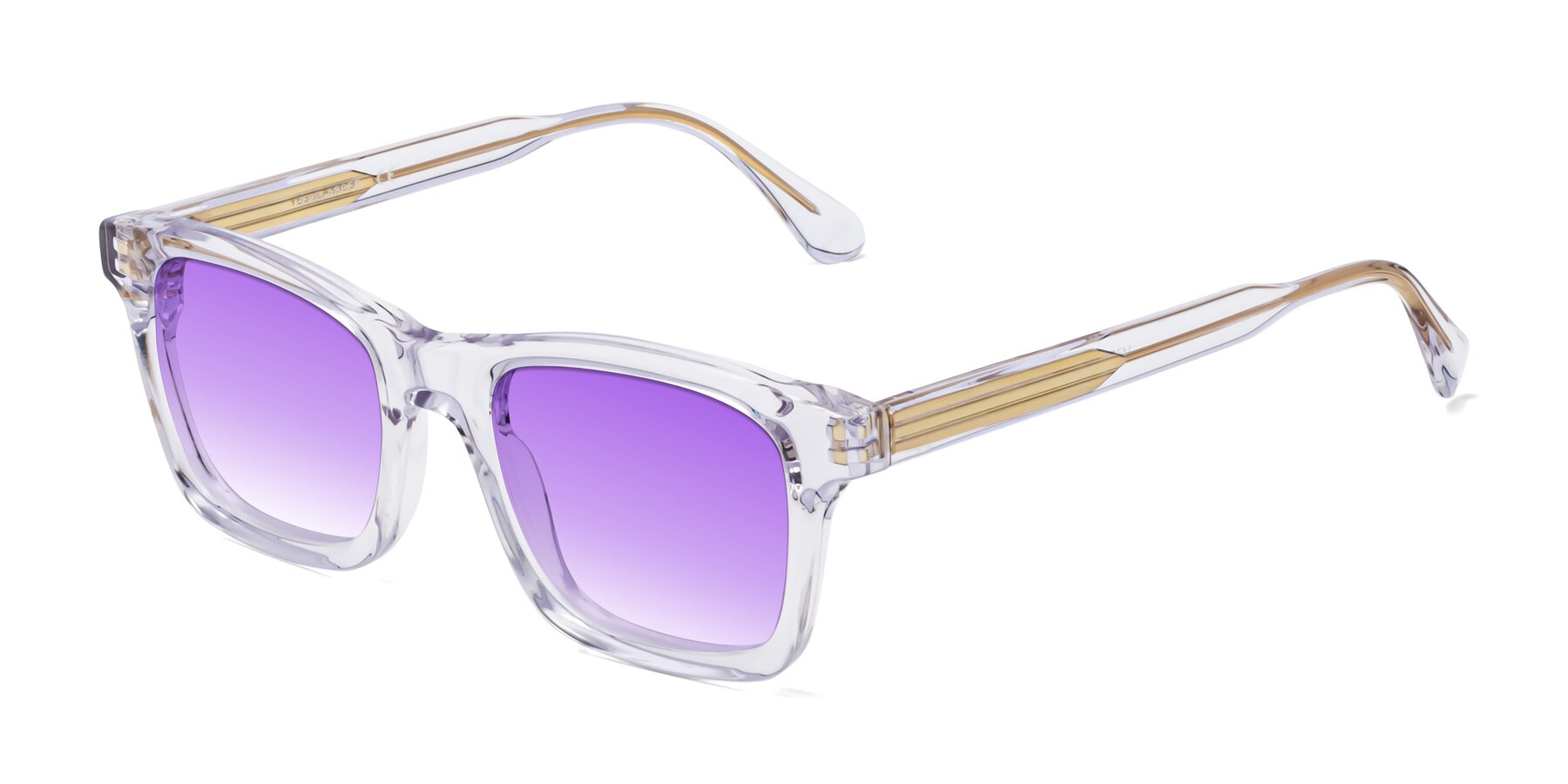 Angle of 1475 in Clear with Purple Gradient Lenses