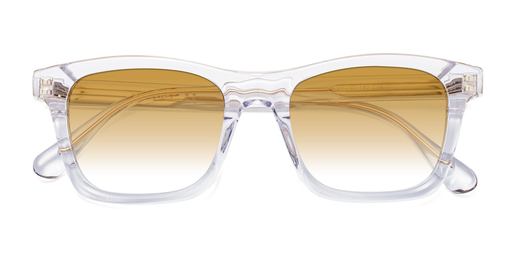 Folded Front of 1475 in Clear with Champagne Gradient Lenses