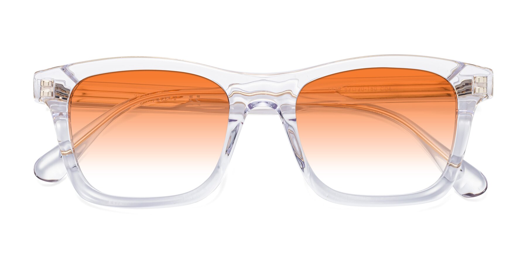 Folded Front of 1475 in Clear with Orange Gradient Lenses