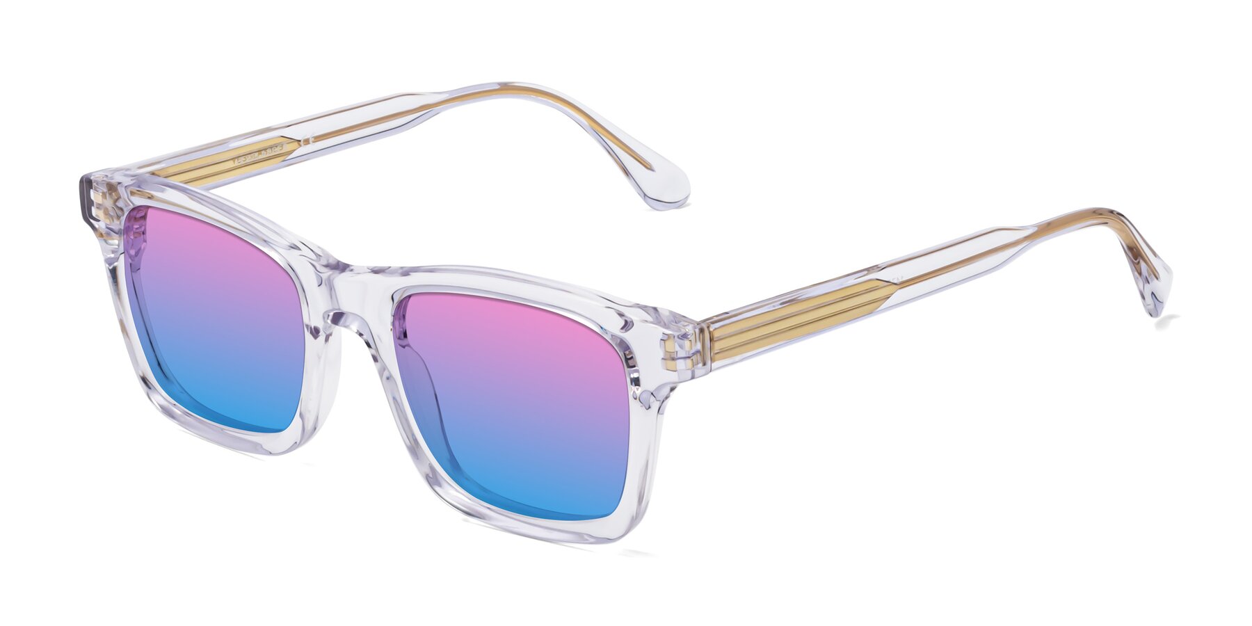 Angle of 1475 in Clear with Pink / Blue Gradient Lenses