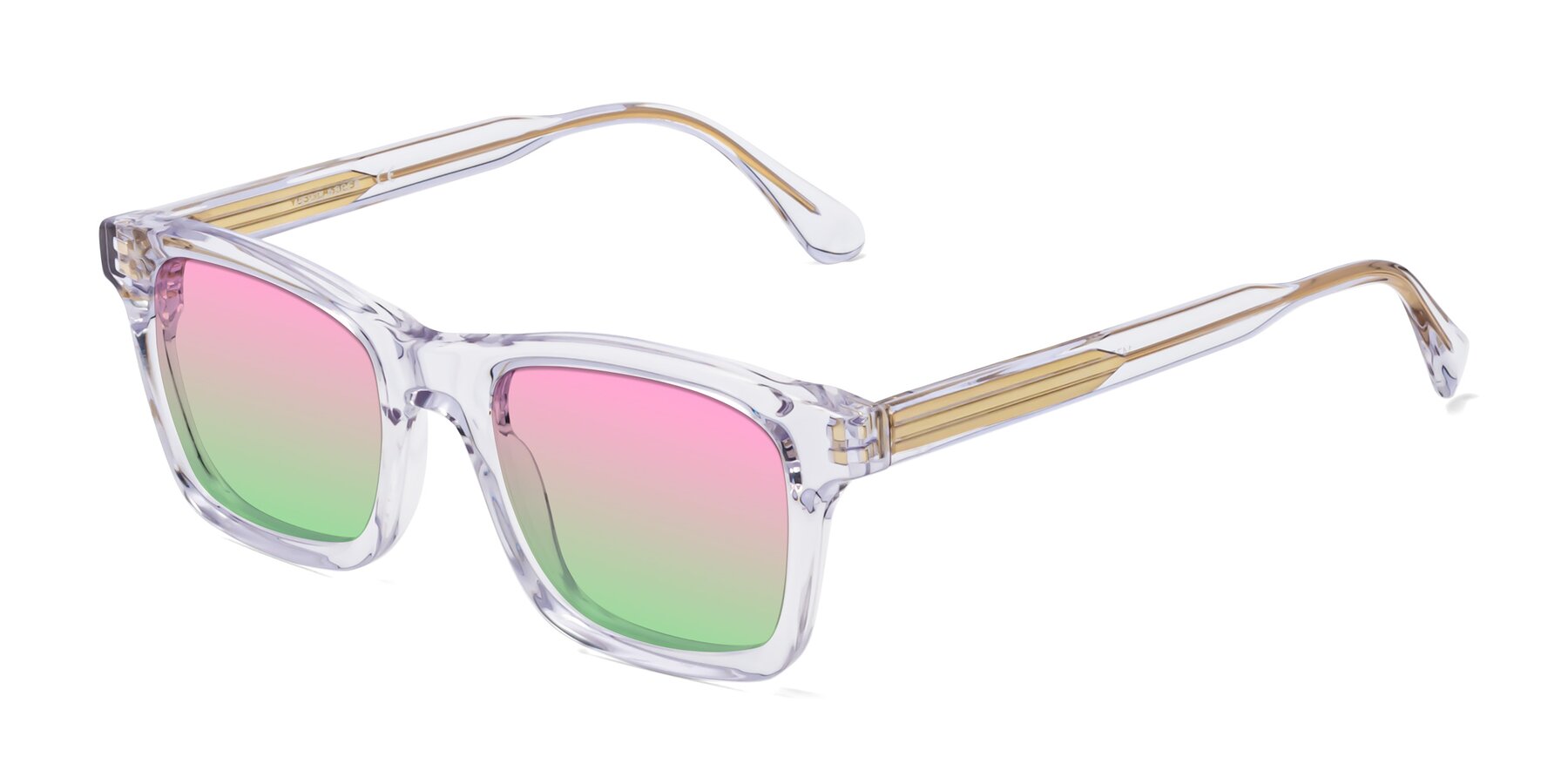 Angle of 1475 in Clear with Pink / Green Gradient Lenses