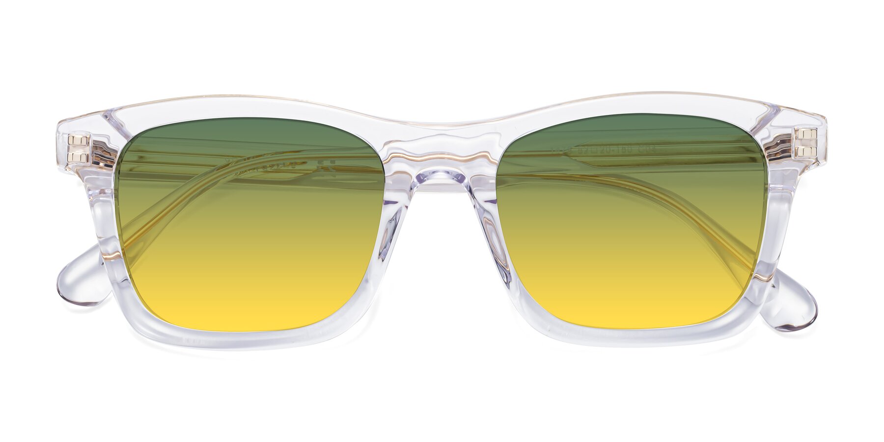 Folded Front of 1475 in Clear with Green / Yellow Gradient Lenses