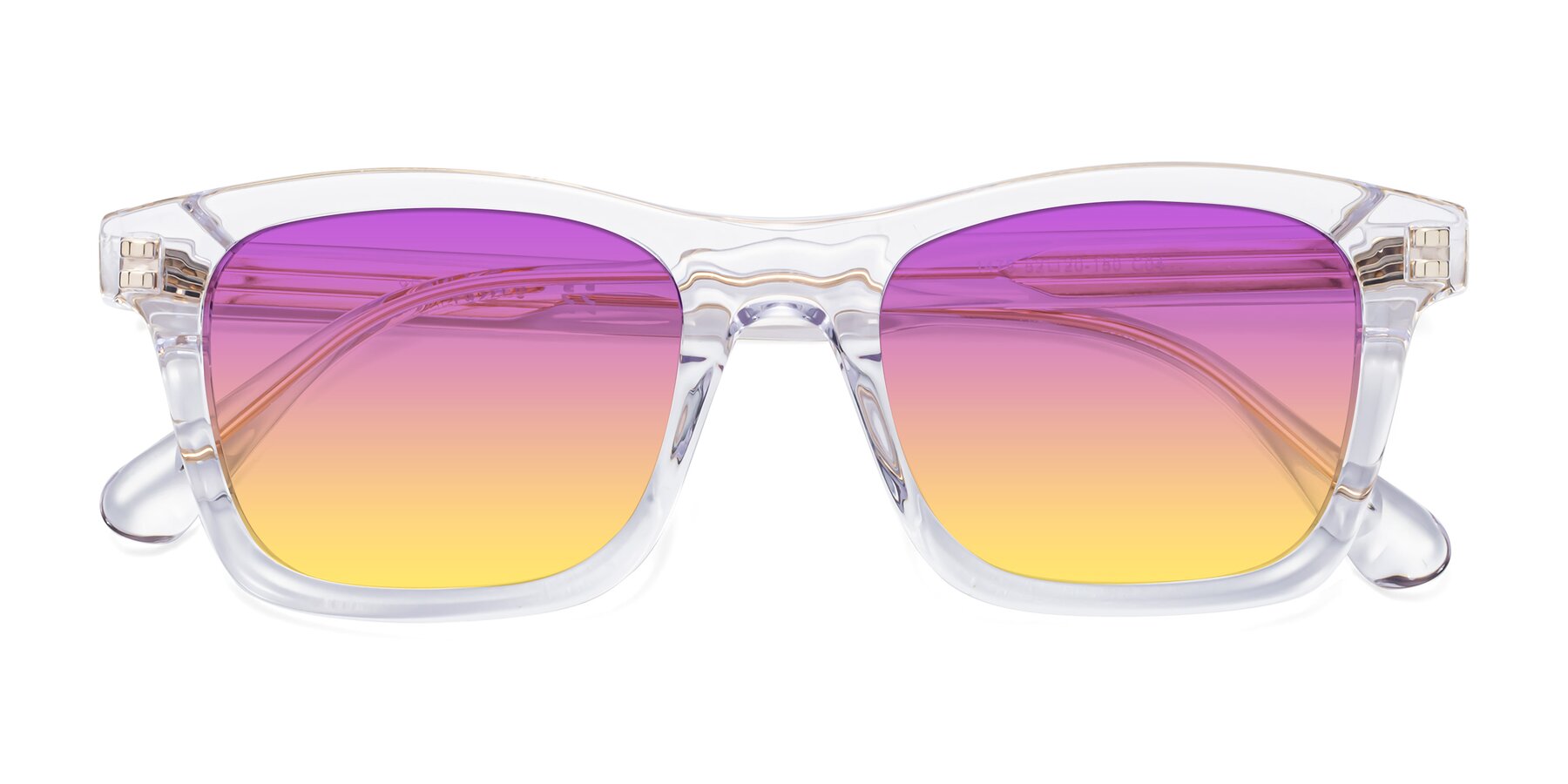 Folded Front of 1475 in Clear with Purple / Yellow Gradient Lenses