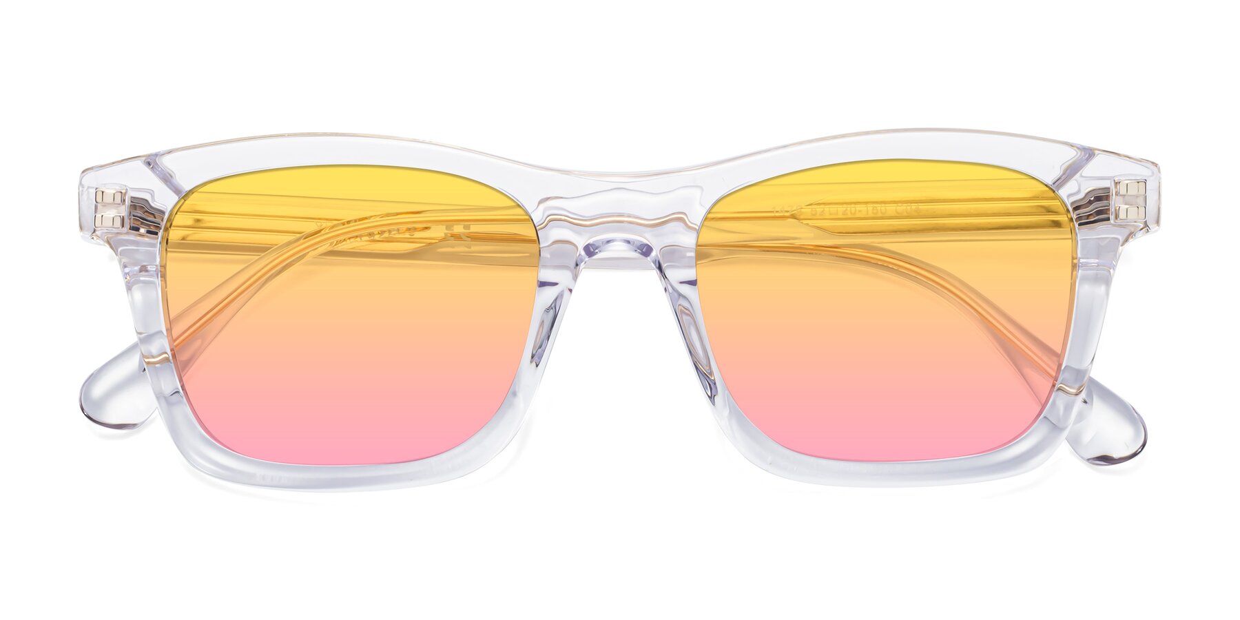 Folded Front of 1475 in Clear with Yellow / Pink Gradient Lenses